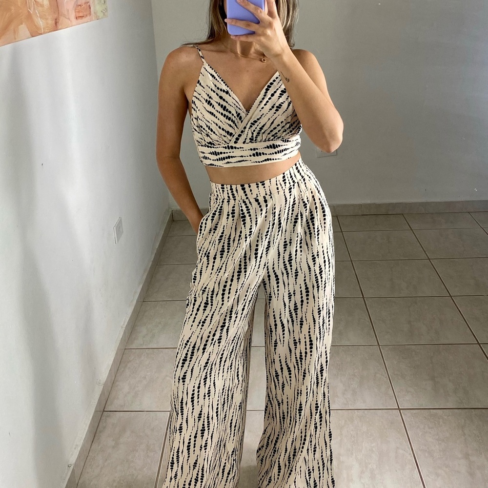 Bra Top & Shirt & Long Pants-3PIECE SET